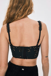 Black Eyelet Sammie Corset