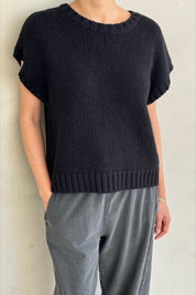 Black Pierre Sweater Top