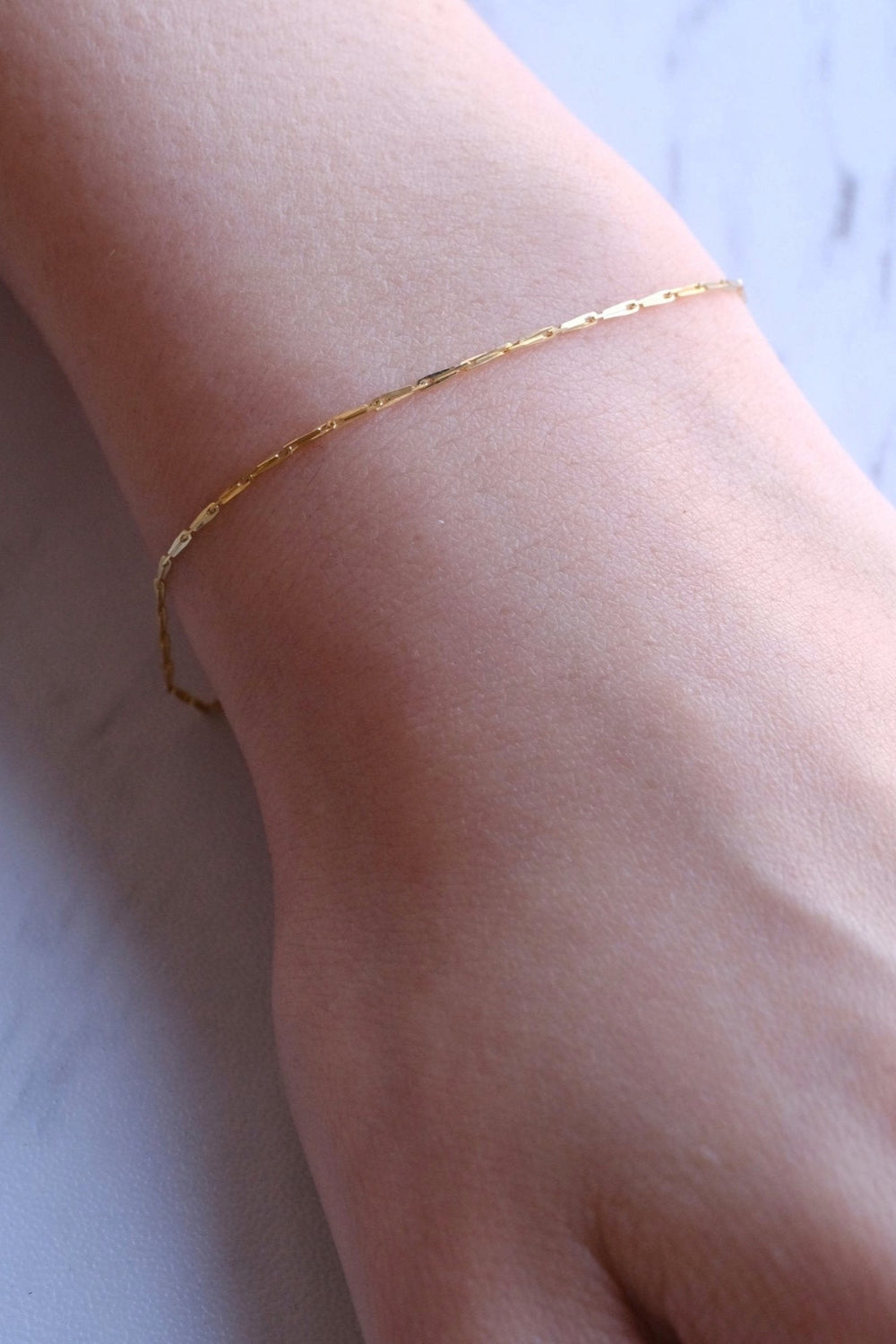 14k Gold Haystack Bracelet