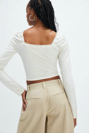 Ivory Scarlet Top