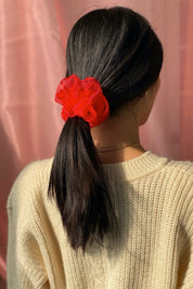 Poppy Mini Organza Scrunchie