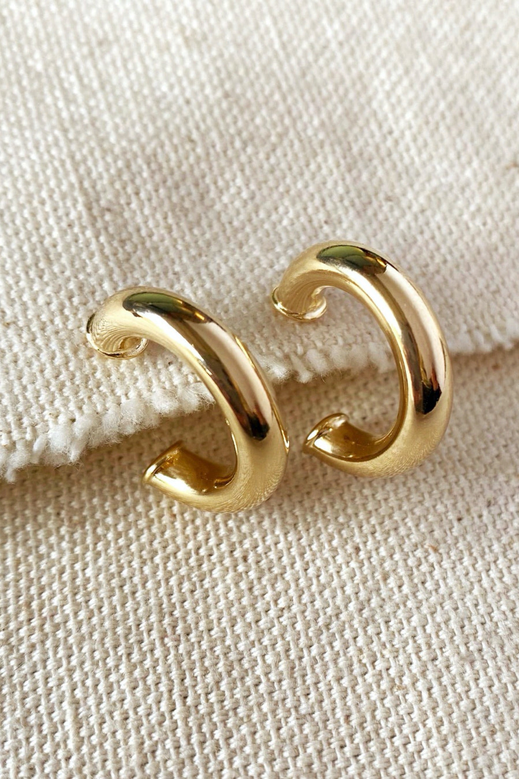 Gold Half Hoops