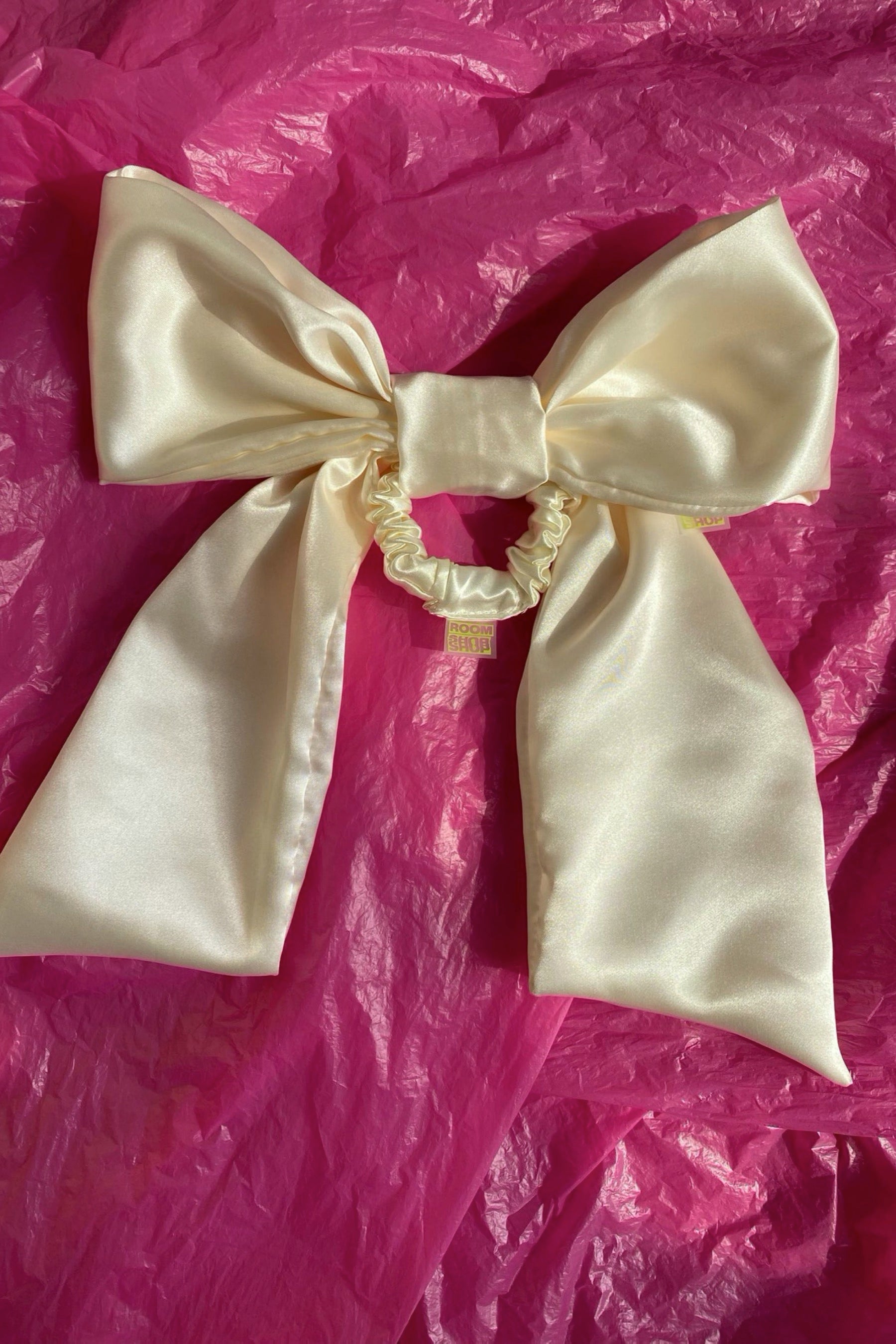 Ivory Giant Bow Scrunchie