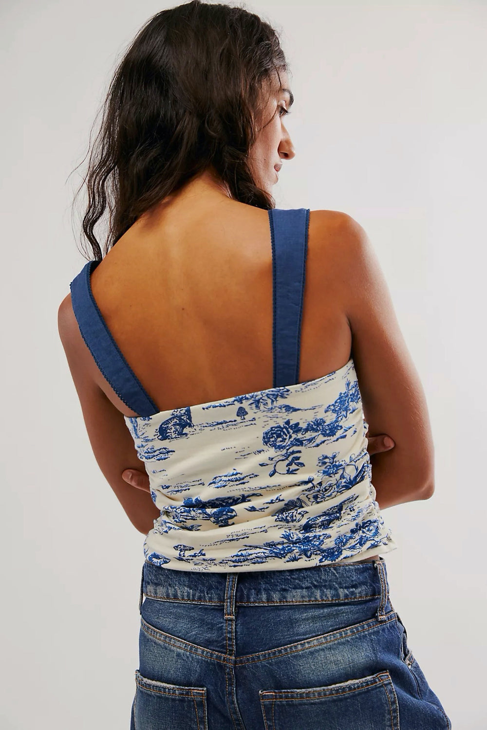 Ivory 2 Tone Printed Tank