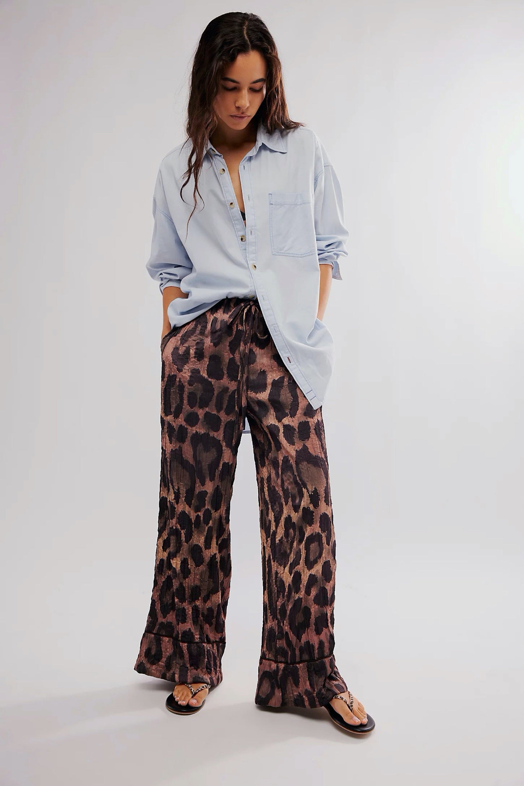 Leopard All Out Satin Pant