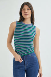 Grass Brandi Stripe Jane Tank