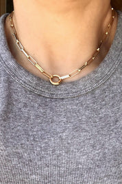 Gold Paperclip Necklace