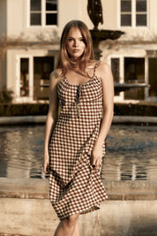 Bronze Geo Georgie Dress