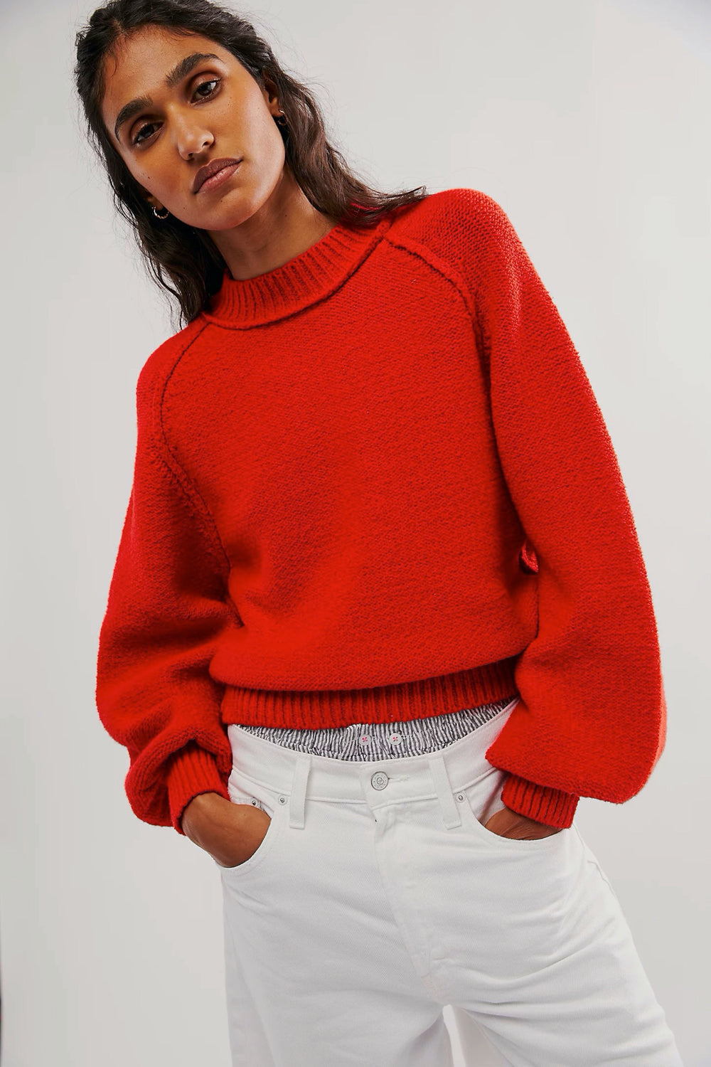 Fiery Red Riley Pullover