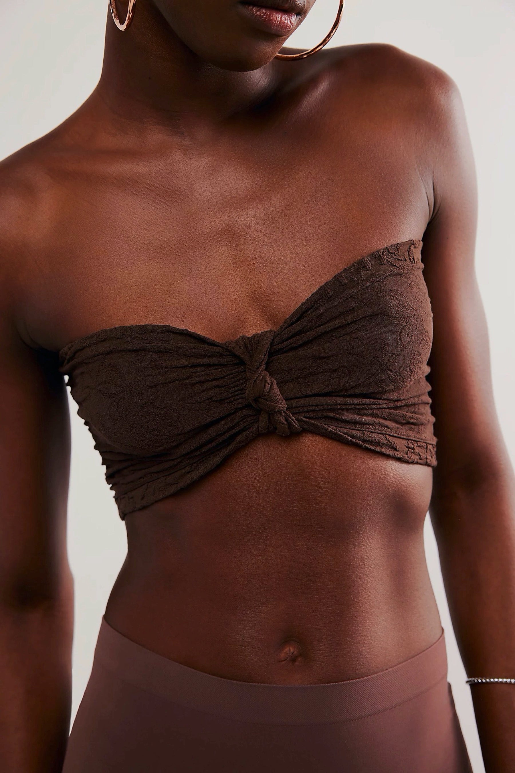 Hot Fudge Floral Frills Knotted Bandeau