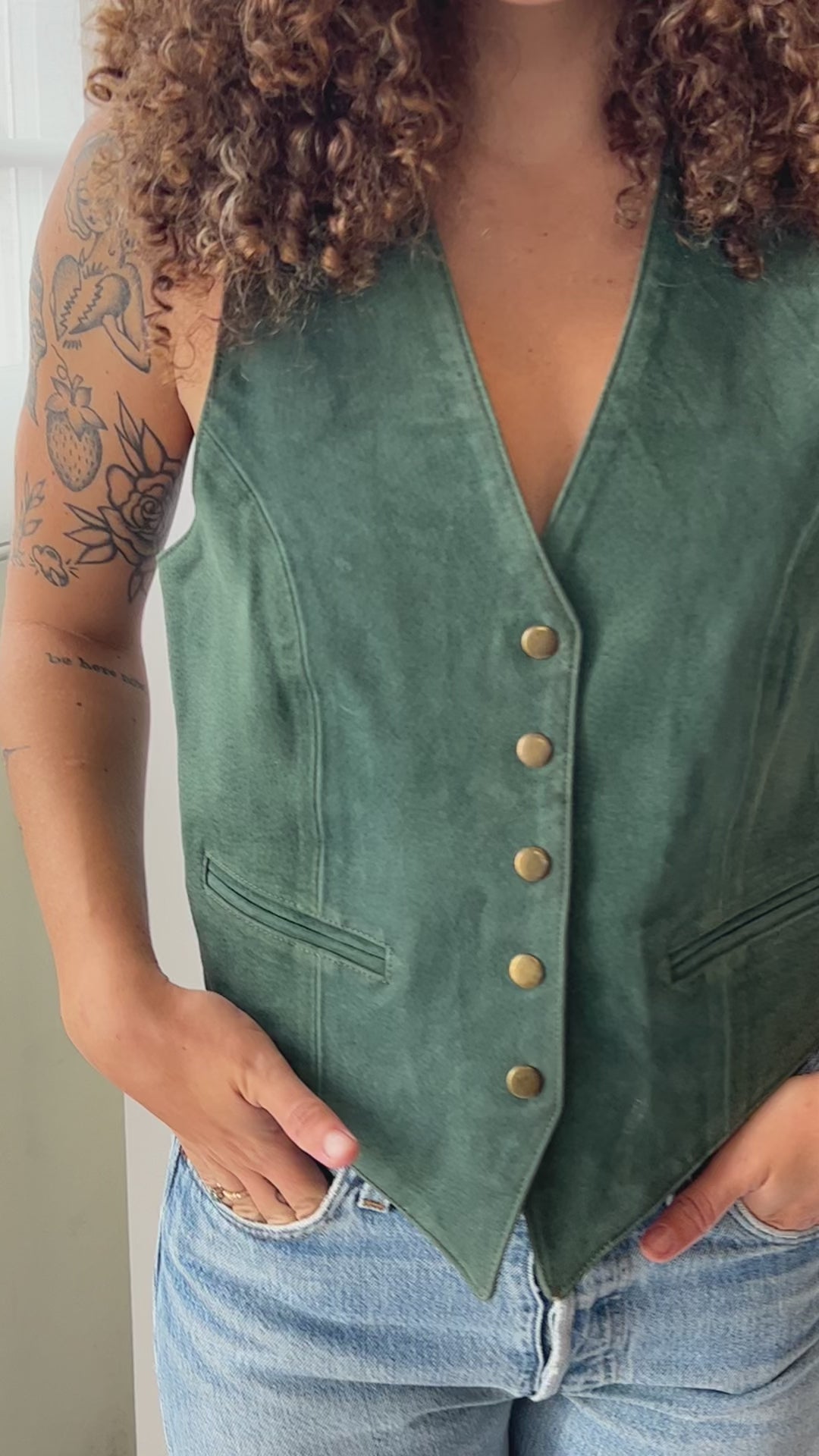 Green Suede Vest