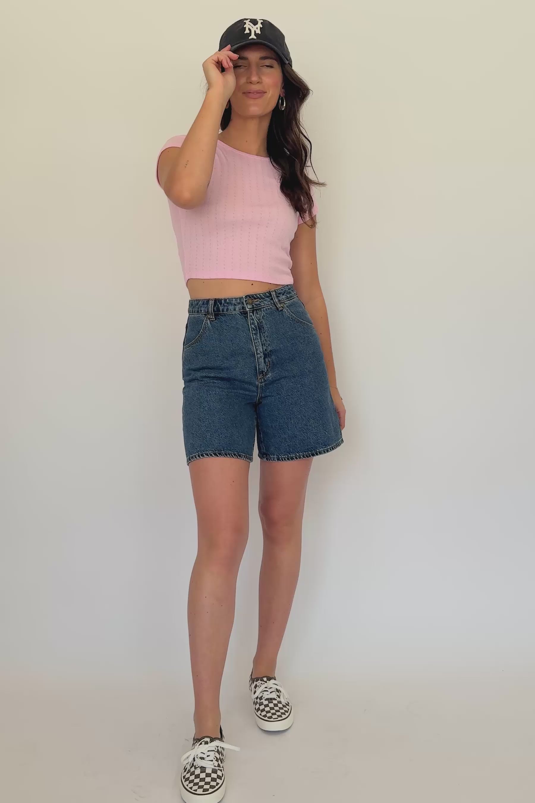 Pale Pink Pointelle Casey Tee