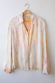 Hand Dyed Silk Button Down