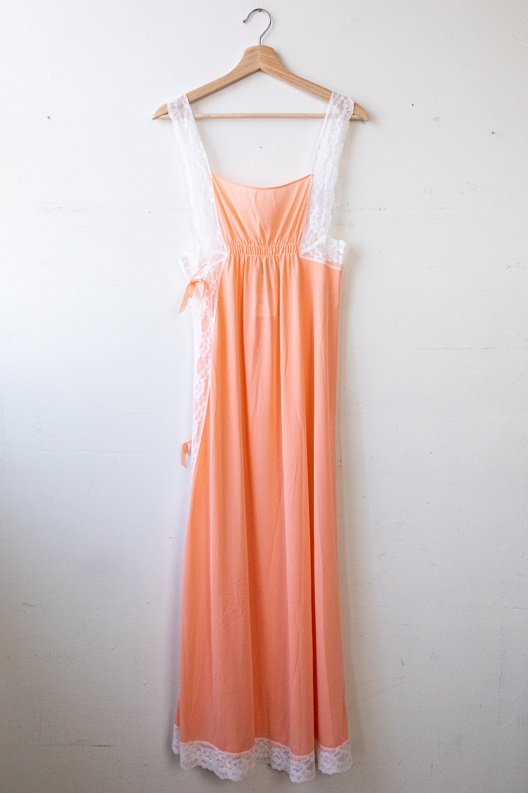 Peach Lace Nightgown Dress