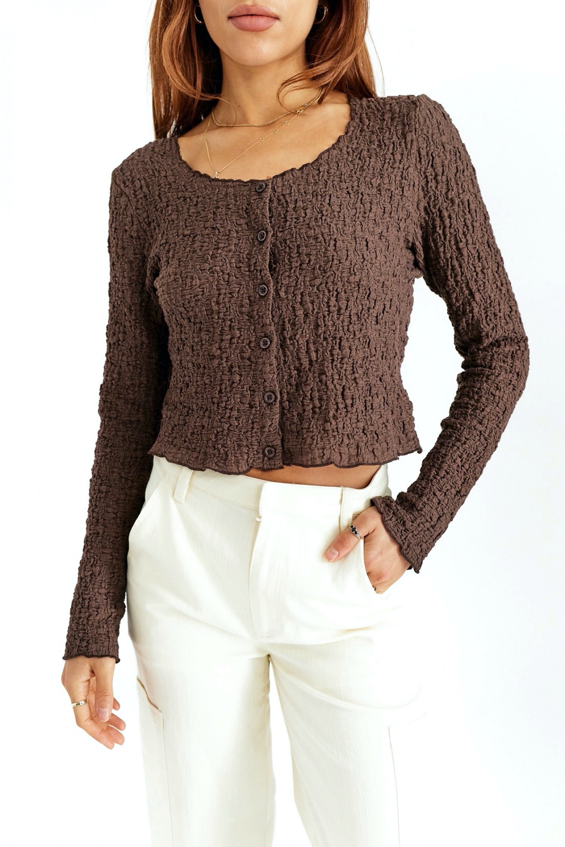 Brown Clair Top