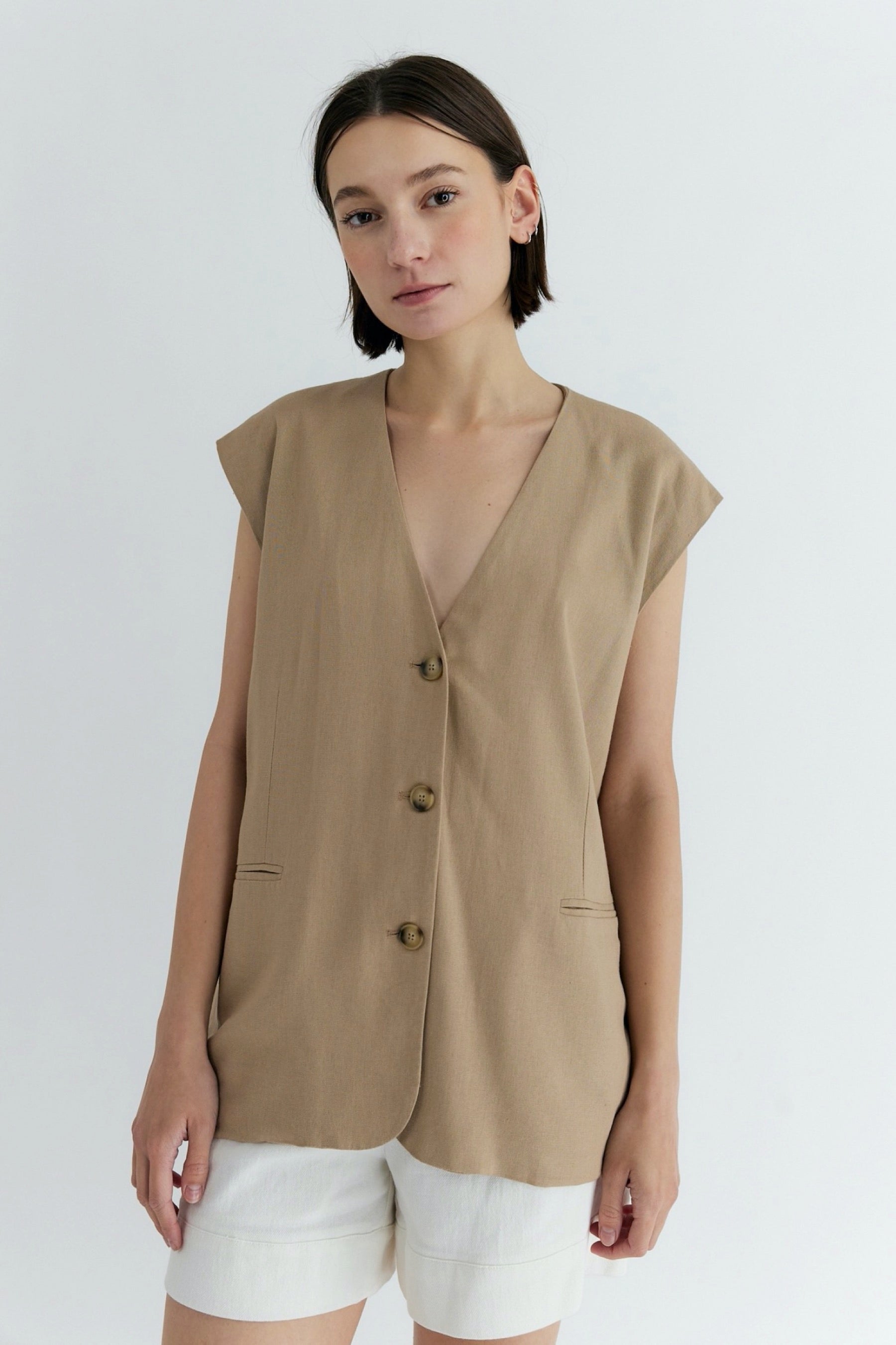 Taupe Evan Vest