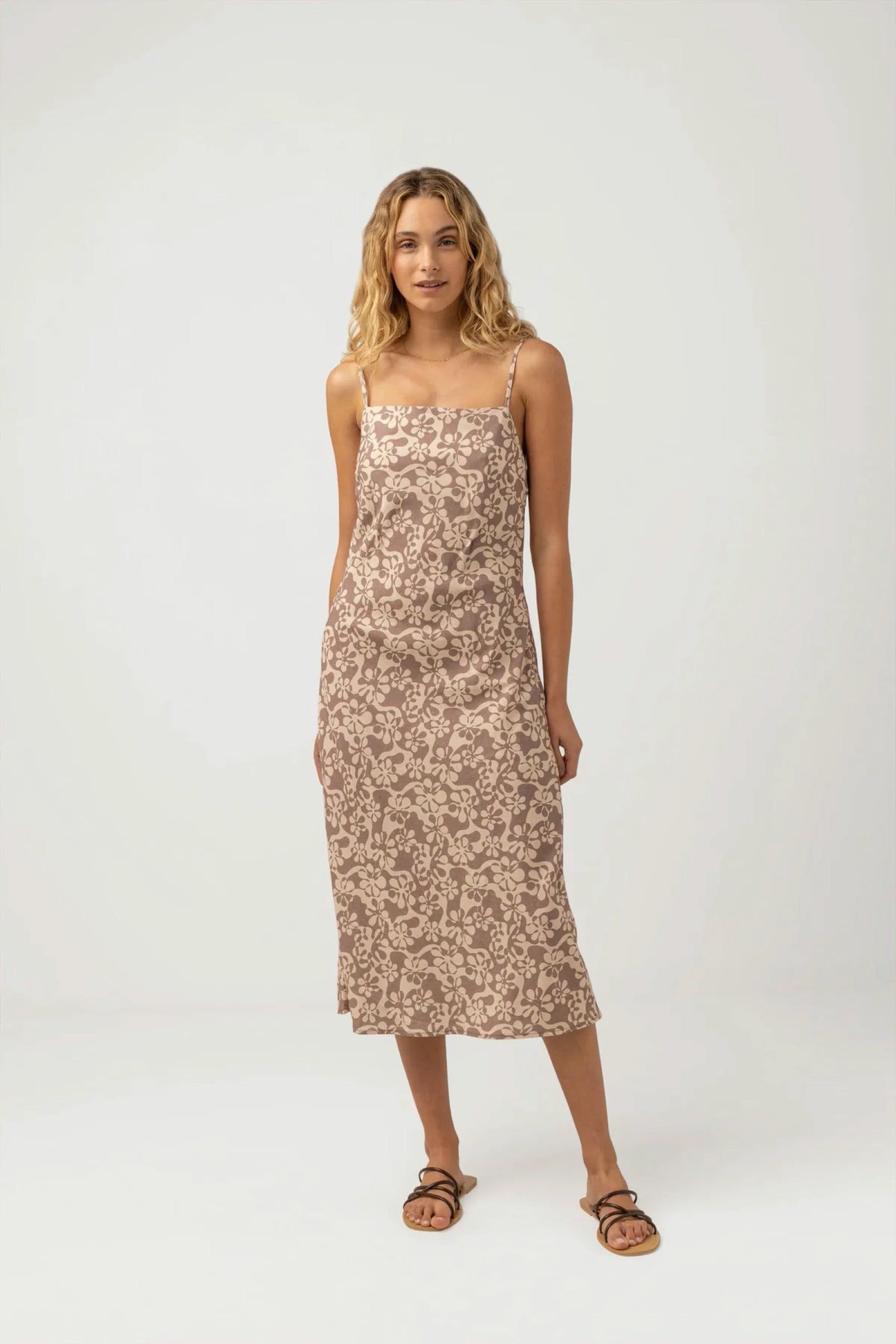 Chocolate Drifter Floral Dress