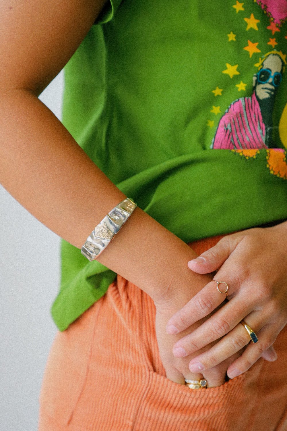 Silver Ripple Bracelet