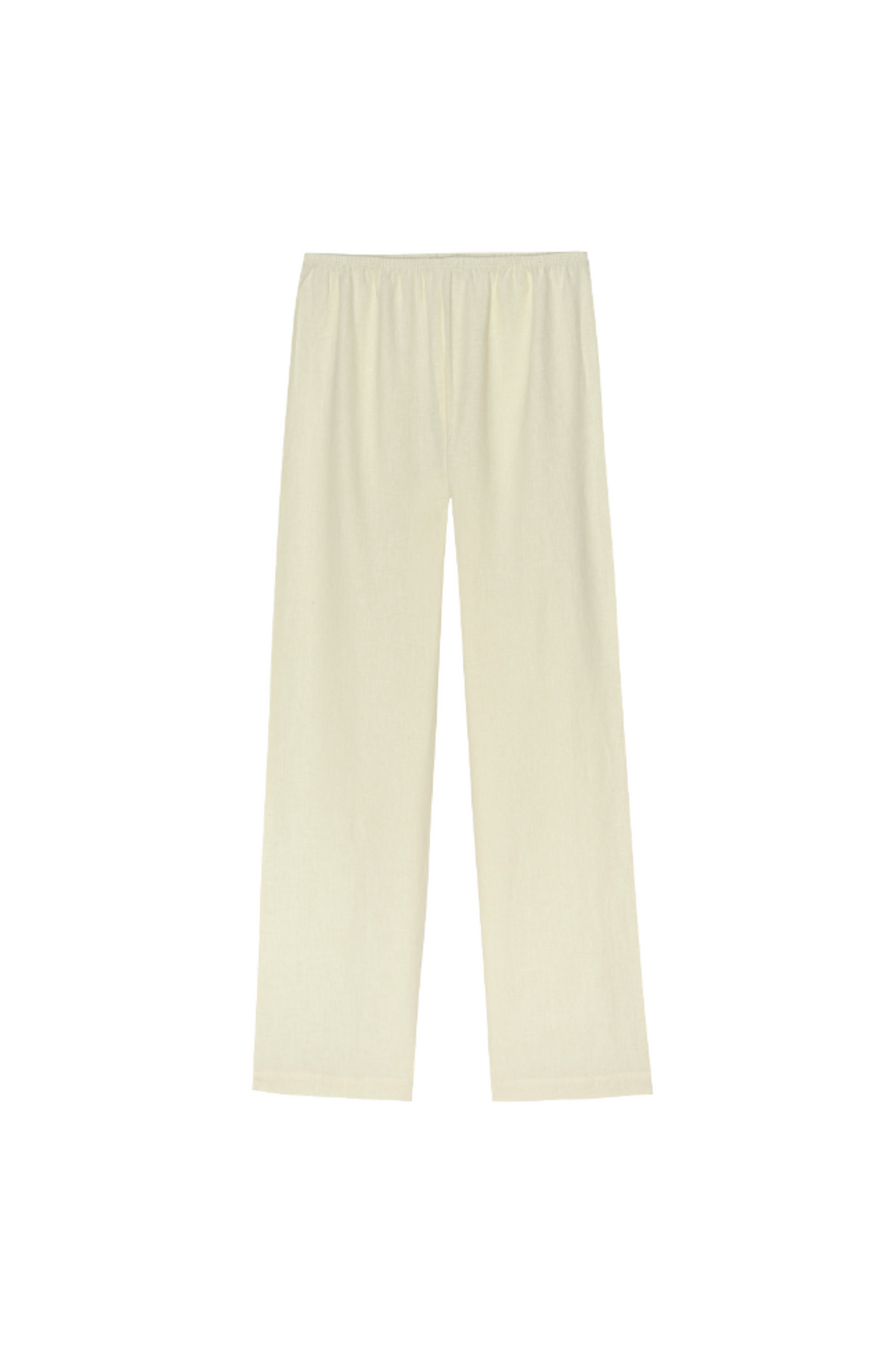 Creme Linen Simple Pant