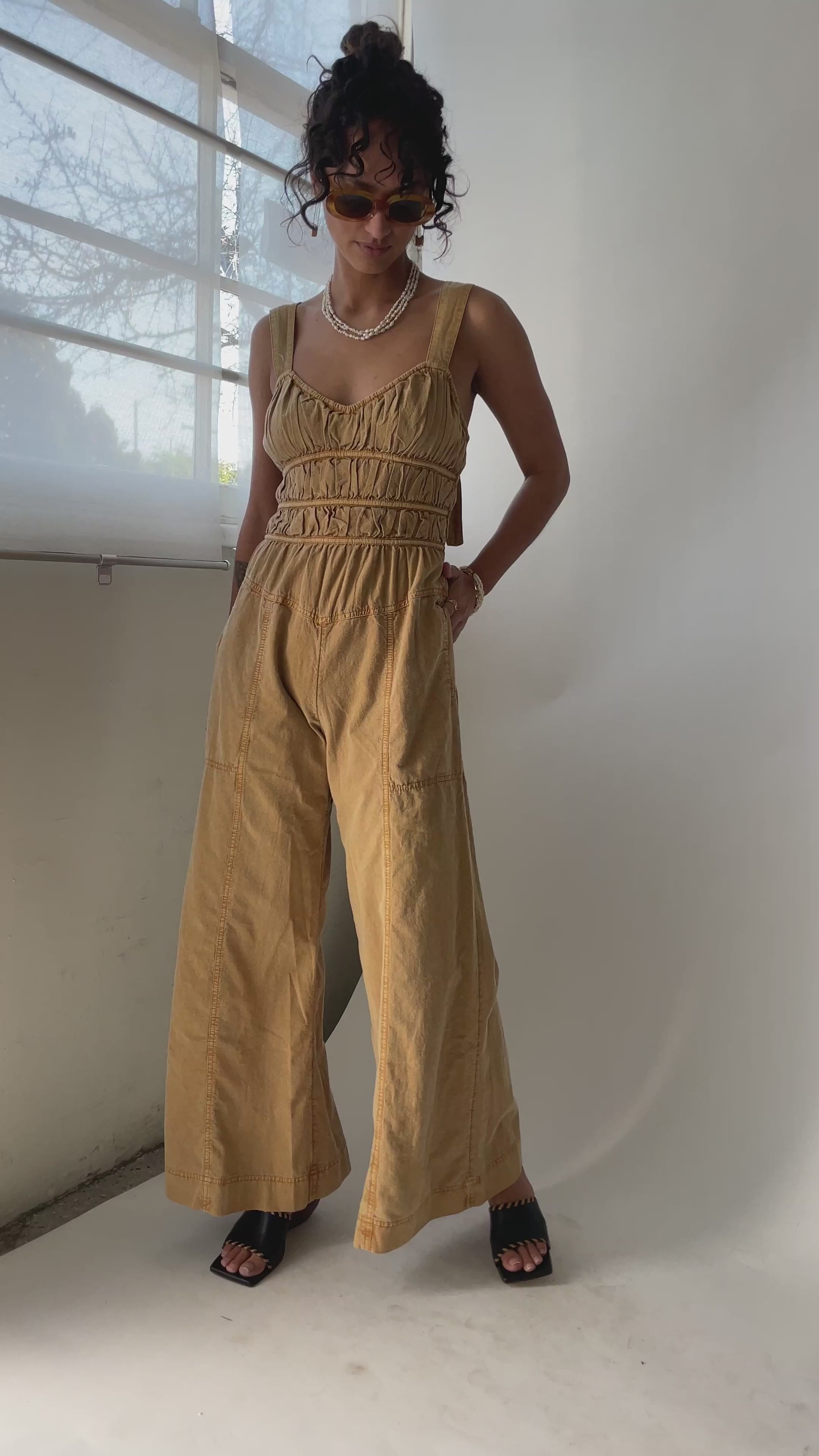 Golden Nugget After All Rouched Jumpsuit