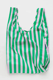 Pink + Green Awning Stripe Baggu