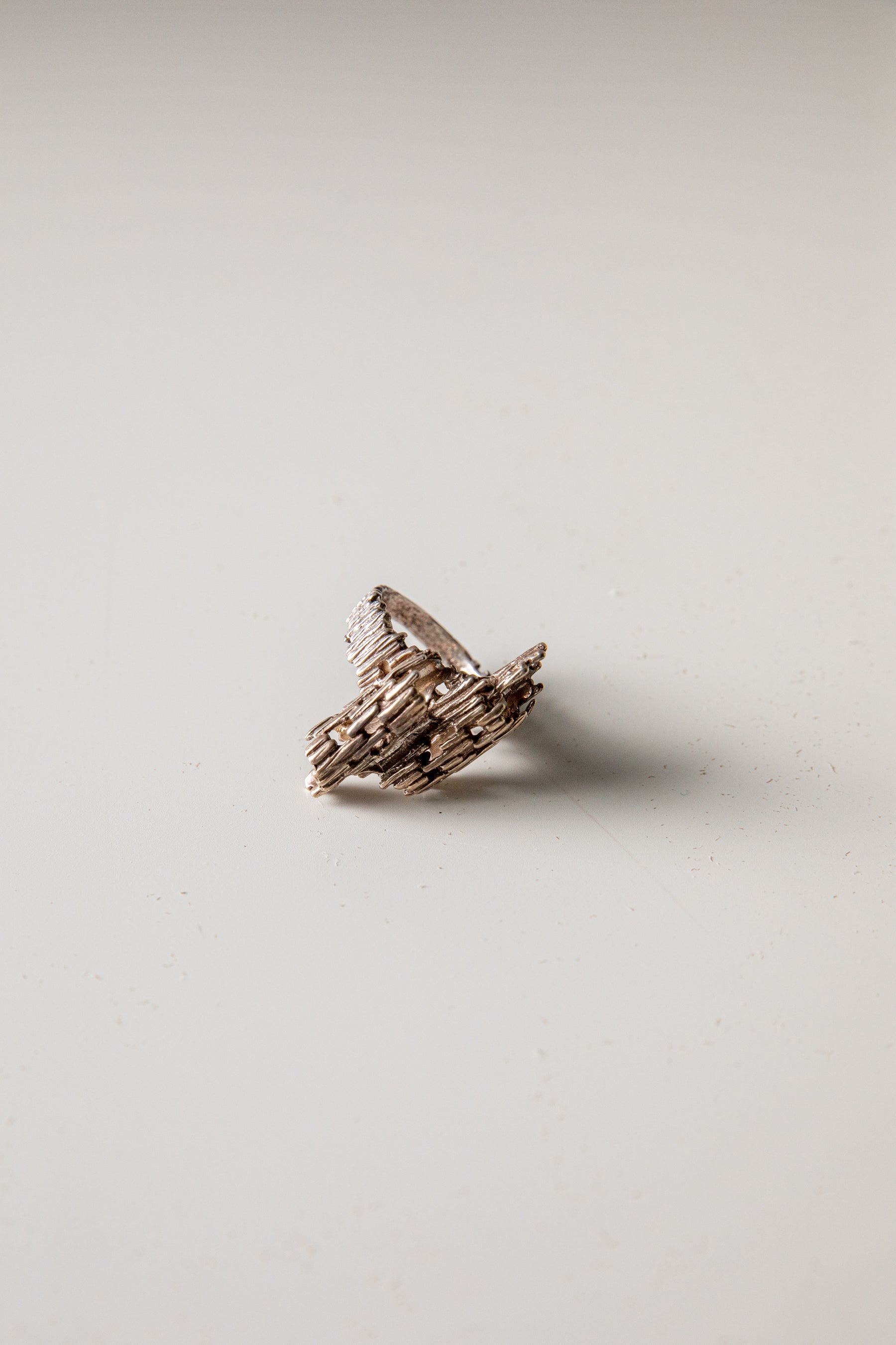 Silver Organic Brutalist Ring