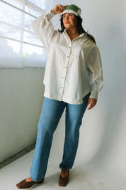 White Happy Hour Poplin Top