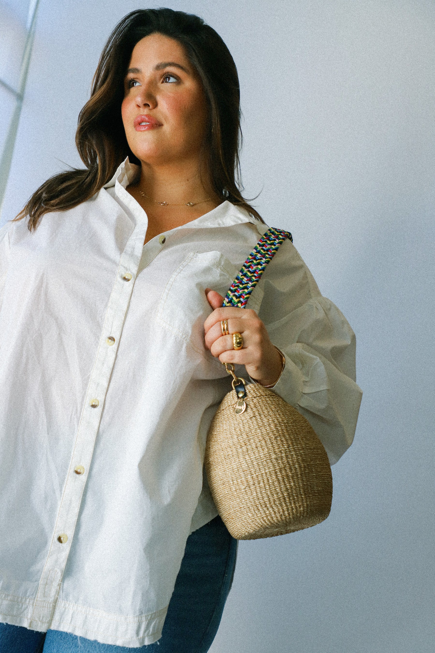 White Happy Hour Poplin Top