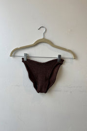 Metallic Chocolate Jean Bikini Bottom 001