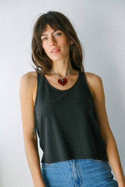 Black Cropped Tank