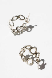 Silver Current Hoops