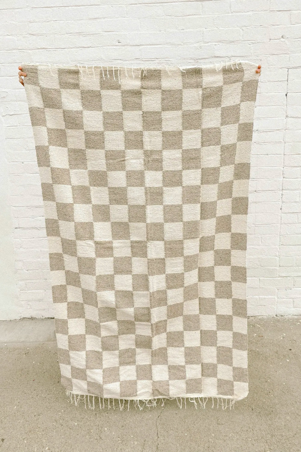 Tan Laguna Checker Throw