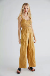 Golden Nugget After All Rouched Jumpsuit