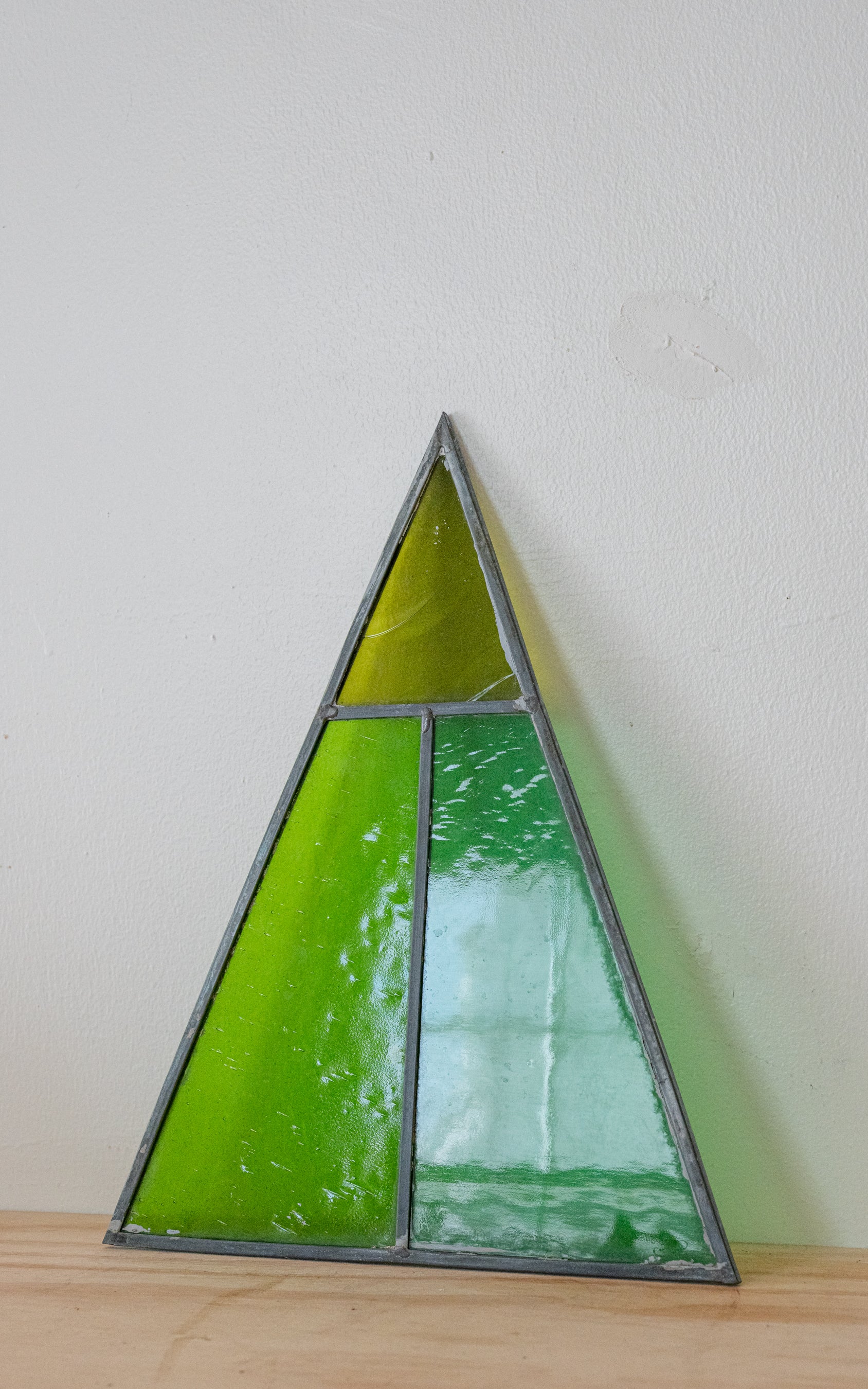 Green Triangle Stained Glass