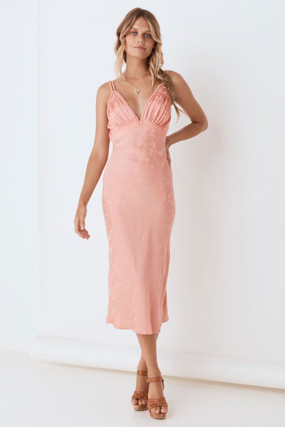 Coral Ocean Slip Dress